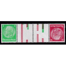 ALEMANIA 1933 ESTAMPILLAS SE-TENANT ZUSAMMENDRUCKE NUEVAS CON GOMA DE GRAN CALIDAD MICHEL KZ17 FILIGRANA HEXAGONOS 30 €